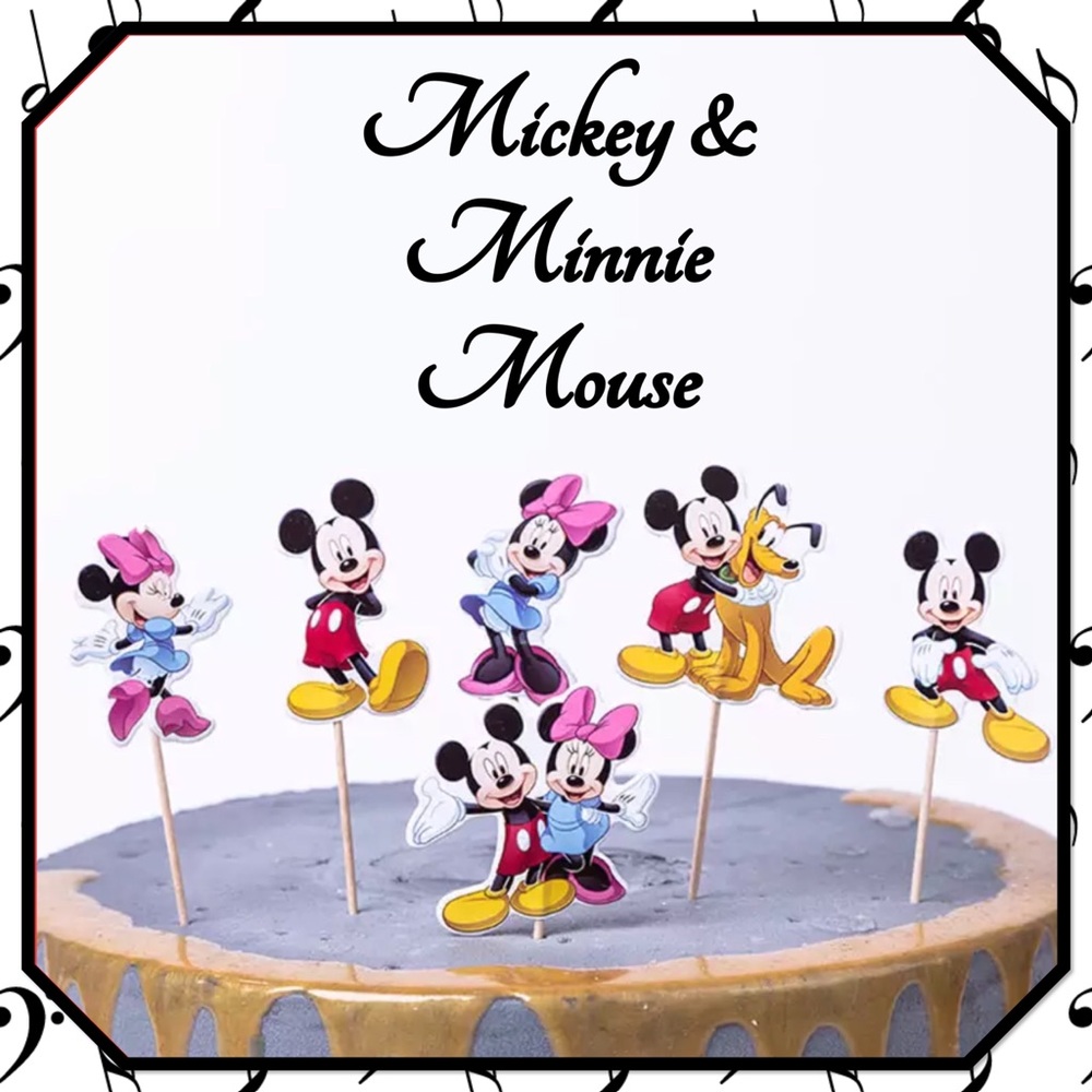 🎉New🎉Mickey & Minnie Mouse Cake or Cupcake Toppers🎉